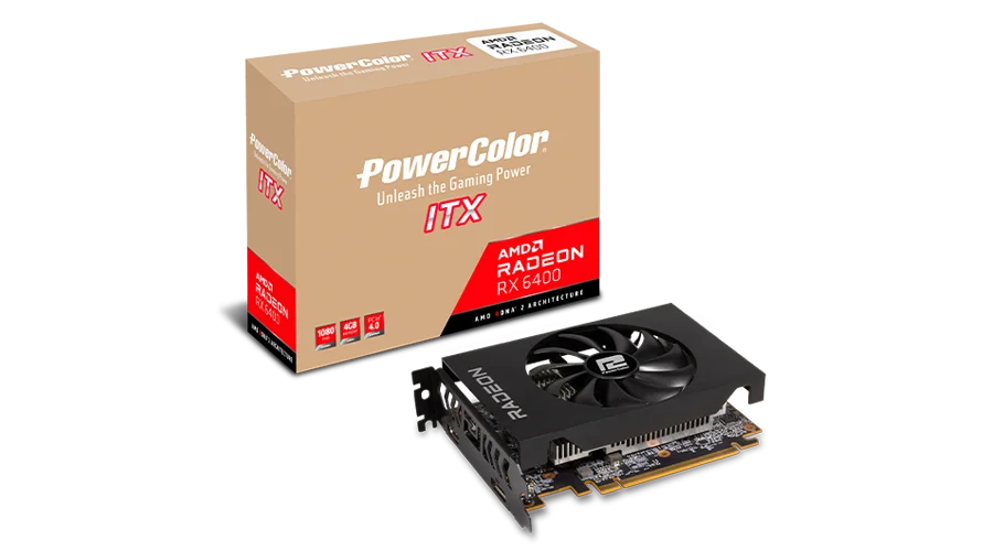PowerColor AMD Radeon RX 6400 ITX 4GB GDDR6